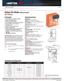 TimeDelayRelaysDelayOnMakeRelayOutputQ1TSeries